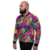 Graffiti Airbrush Love Print Men's Bomber Jacket-grizzshop