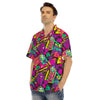 Graffiti Airbrush Love Print Men’s Hawaiian Shirt-grizzshop