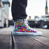 Graffiti Airbrush Love Print Men's High Top Shoes-grizzshop