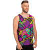 Graffiti Airbrush Love Print Men's Tank Tops-grizzshop