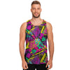 Graffiti Airbrush Love Print Men's Tank Tops-grizzshop