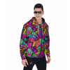 Graffiti Airbrush Love Print Men's Zip Up Hoodie-grizzshop