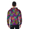 Graffiti Airbrush Love Print Men's Zip Up Hoodie-grizzshop