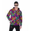 Graffiti Airbrush Love Print Men's Zip Up Hoodie-grizzshop