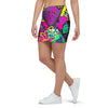 Graffiti Airbrush Love Print Mini Skirt-grizzshop