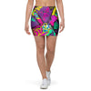 Graffiti Airbrush Love Print Mini Skirt-grizzshop