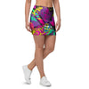 Graffiti Airbrush Love Print Mini Skirt-grizzshop