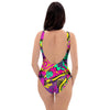 Graffiti Airbrush Love Print One Piece Swimsuite-grizzshop