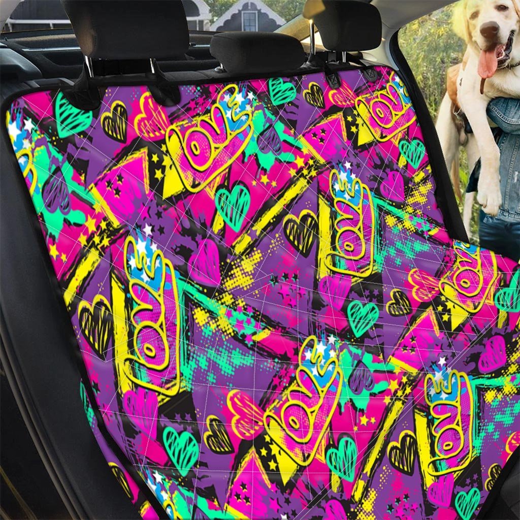 Graffiti Airbrush Love Print Pet Car Seat Cover-grizzshop