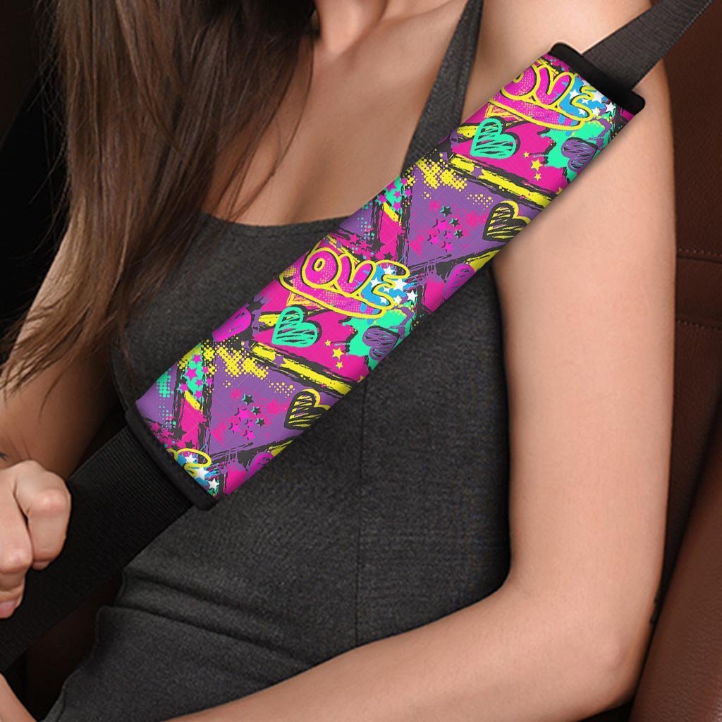 Graffiti Airbrush Love Print Seat Belt Cover-grizzshop