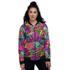 Graffiti Airbrush Love Print Women's Bomber Jacket-grizzshop