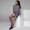 Graffiti Airbrush Love Print Women's Joggers-grizzshop