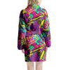 Graffiti Airbrush Love Print Women's Robe-grizzshop