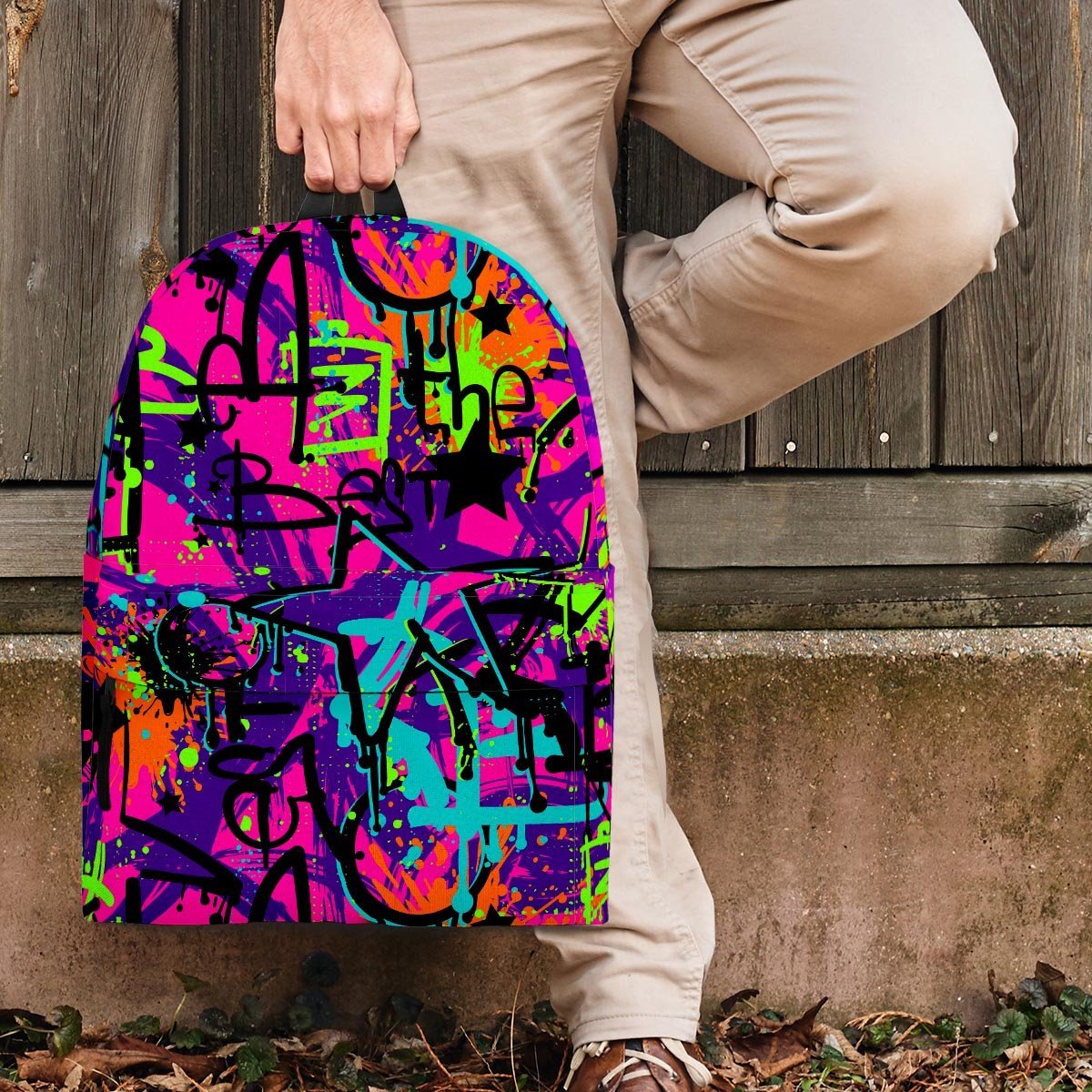 Graffiti Airbrush Print Backpack-grizzshop