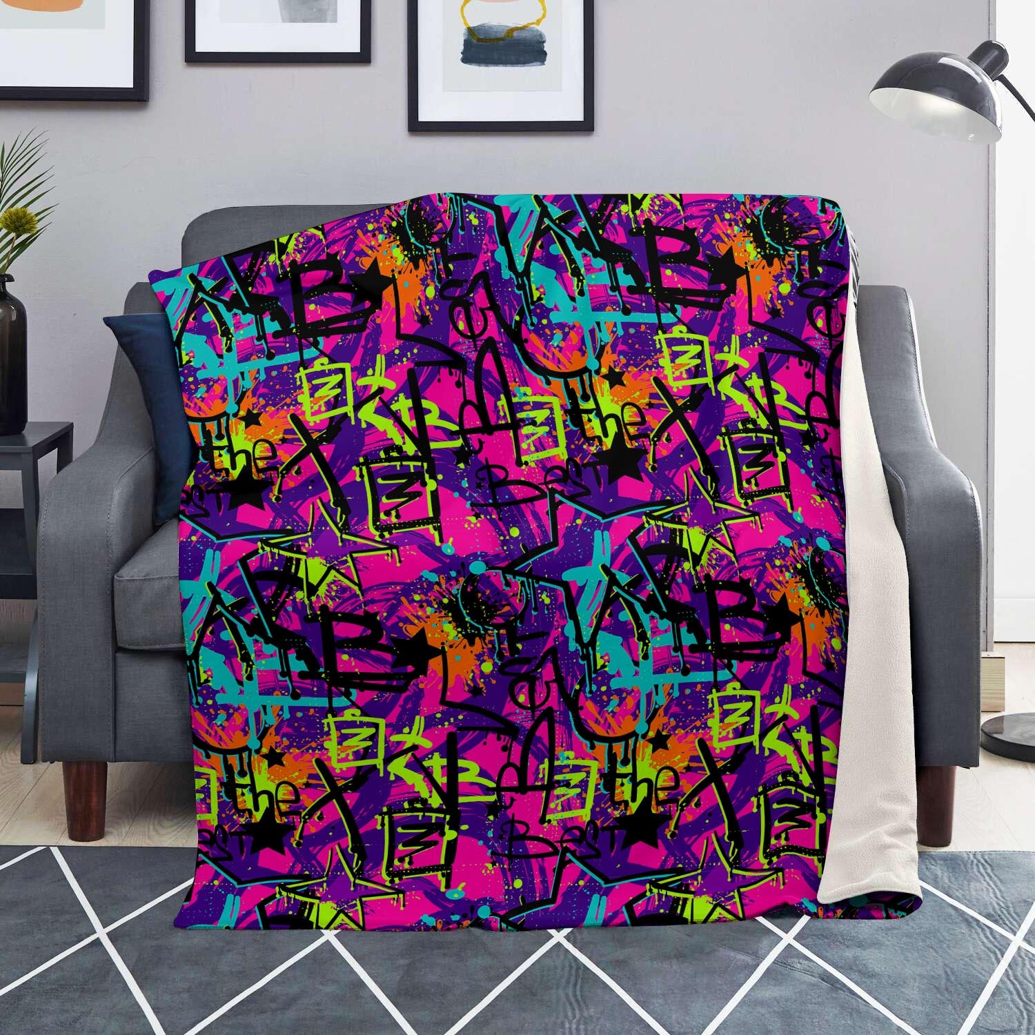 Graffiti Airbrush Print Blanket-grizzshop