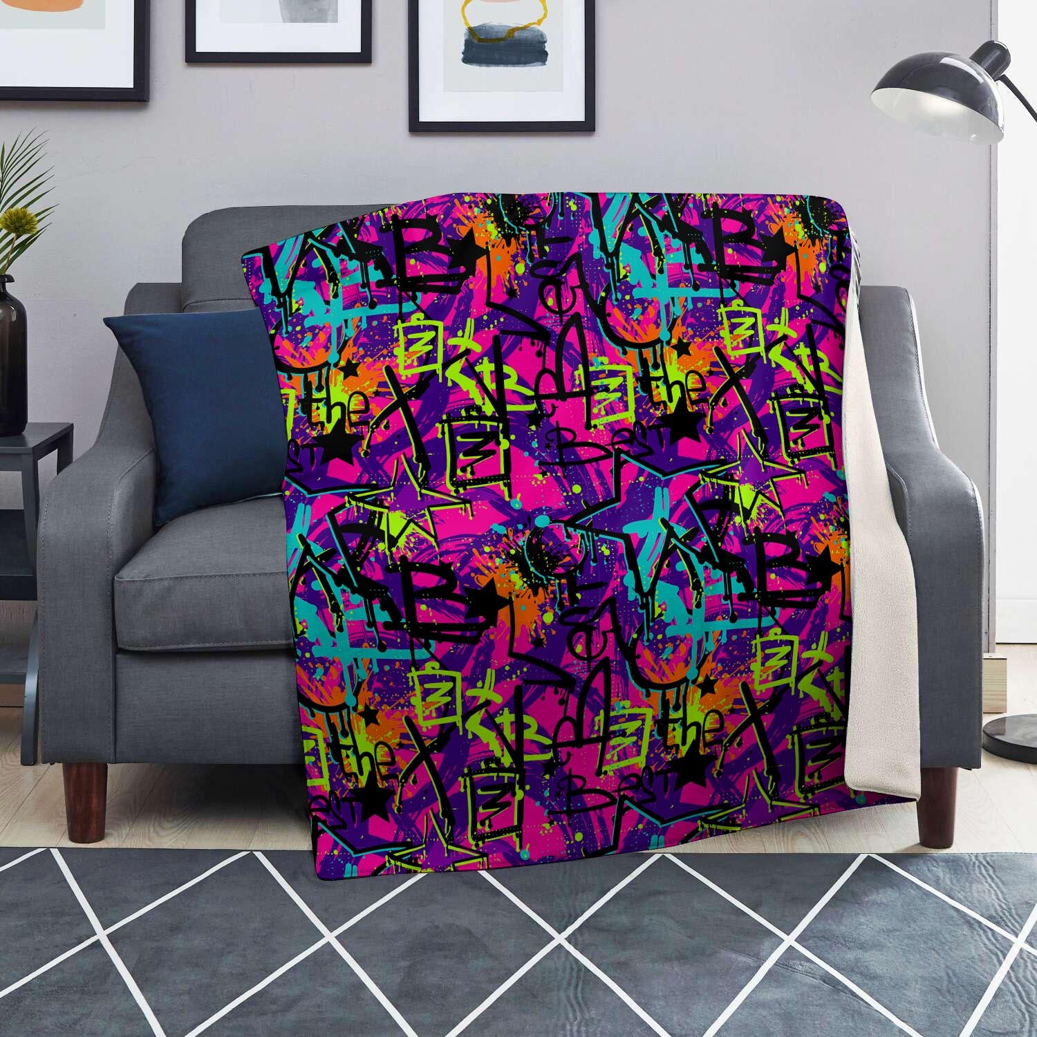 Graffiti Airbrush Print Blanket-grizzshop