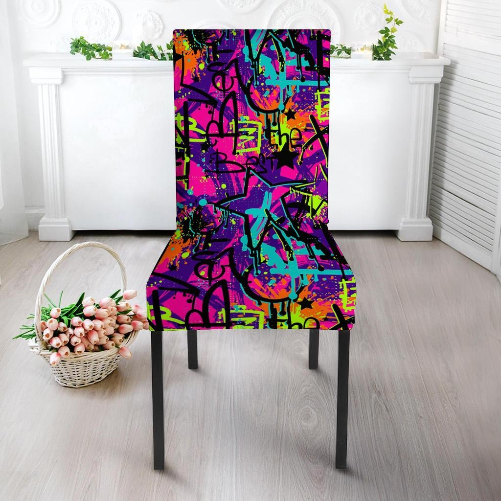 Graffiti Airbrush Print Chair Cover-grizzshop