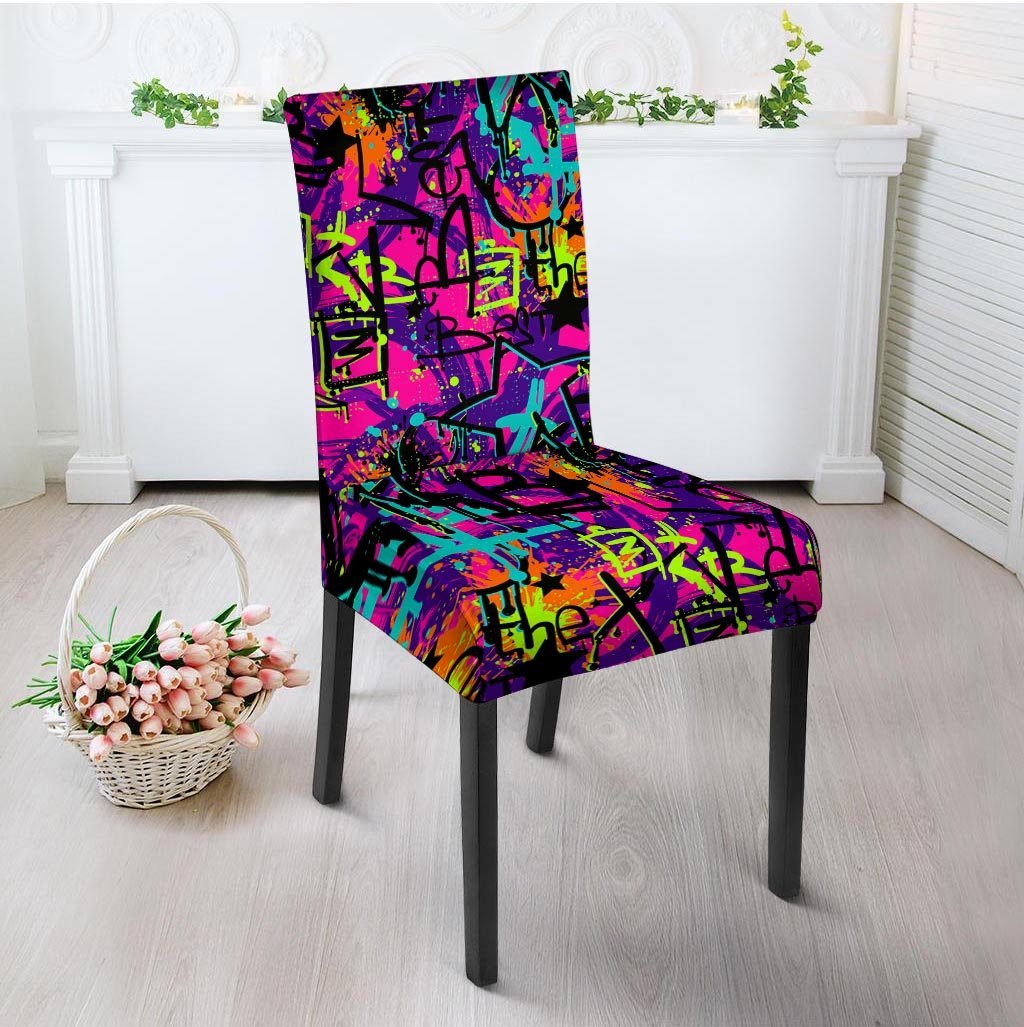 Graffiti Airbrush Print Chair Cover-grizzshop