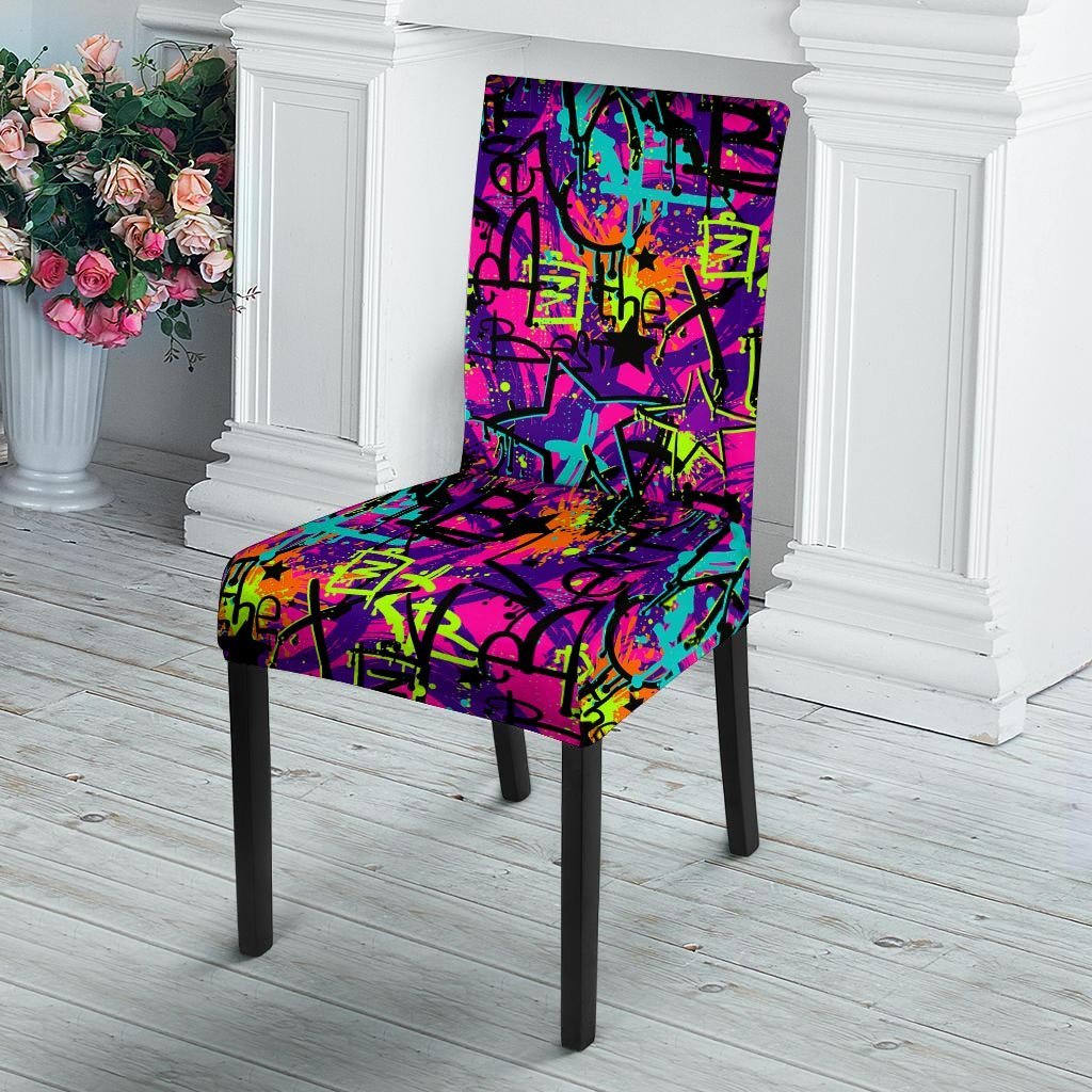 Graffiti Airbrush Print Chair Cover-grizzshop