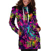 Graffiti Airbrush Print Hoodie Dress-grizzshop