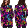 Graffiti Airbrush Print Hoodie Dress-grizzshop