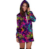 Graffiti Airbrush Print Hoodie Dress-grizzshop