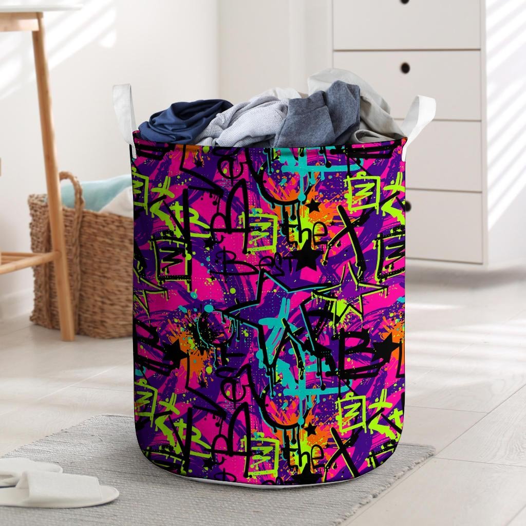 Graffiti Airbrush Print Laundry Basket-grizzshop