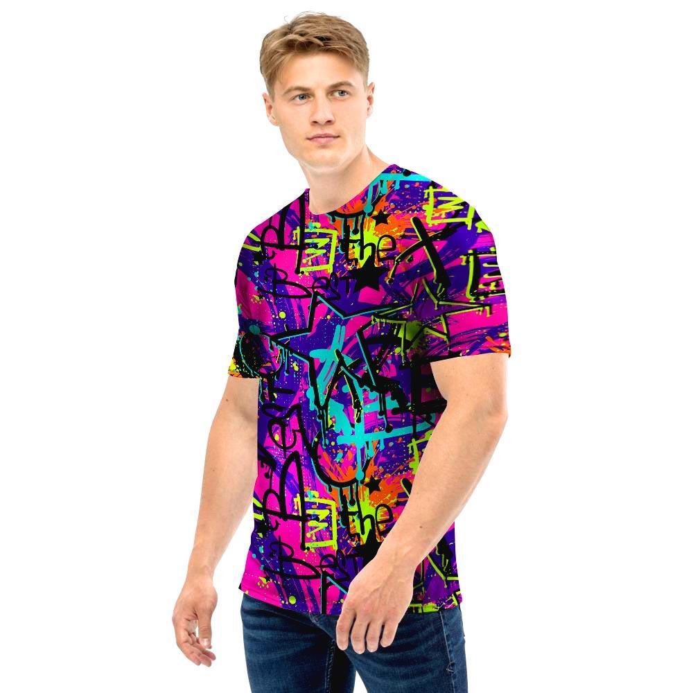 Graffiti Airbrush Print Men T Shirt-grizzshop