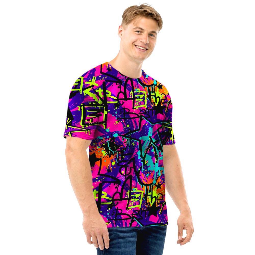 Graffiti Airbrush Print Men T Shirt-grizzshop