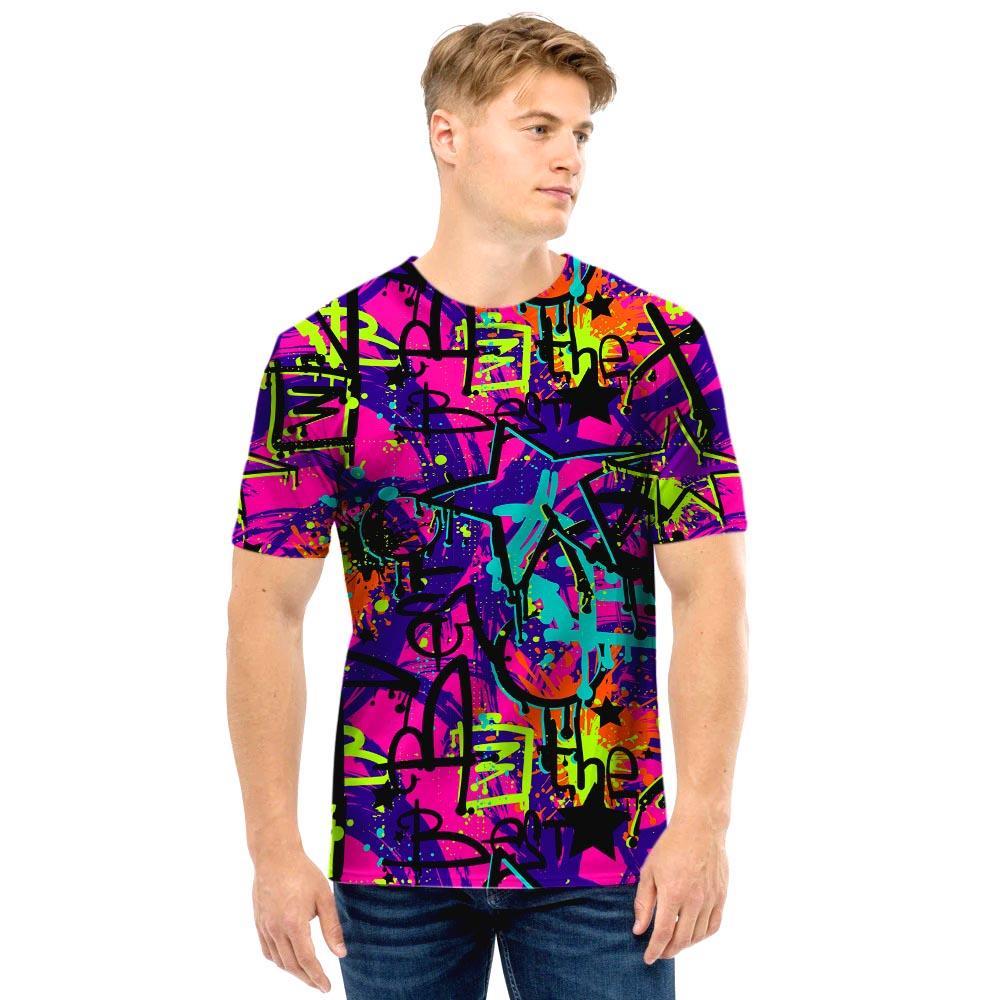 Graffiti Airbrush Print Men T Shirt-grizzshop