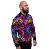 Graffiti Airbrush Print Men's Bomber Jacket-grizzshop