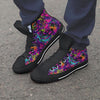 Graffiti Airbrush Print Men's High Top Shoes-grizzshop