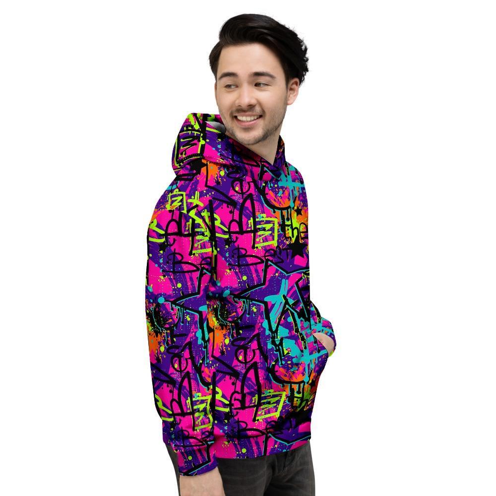 Graffiti Airbrush Print Men's Hoodie-grizzshop