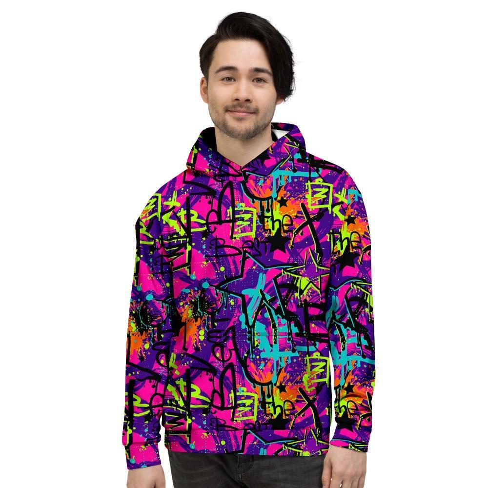 Graffiti Airbrush Print Men's Hoodie-grizzshop