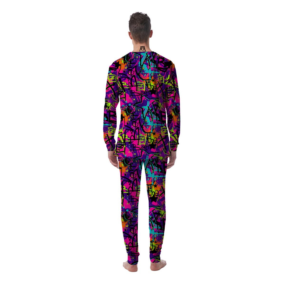 Graffiti Airbrush Print Men's Pajamas-grizzshop