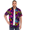 Graffiti Airbrush Print Men's Short Sleeve Shirt-grizzshop