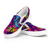 Graffiti Airbrush Print Men's Slip On Sneakers-grizzshop