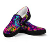 Graffiti Airbrush Print Men's Slip On Sneakers-grizzshop