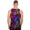 Graffiti Airbrush Print Men's Tank Tops-grizzshop