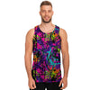 Graffiti Airbrush Print Men's Tank Tops-grizzshop