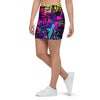 Graffiti Airbrush Print Mini Skirt-grizzshop