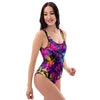 Graffiti Airbrush Print One Piece Swimsuite-grizzshop