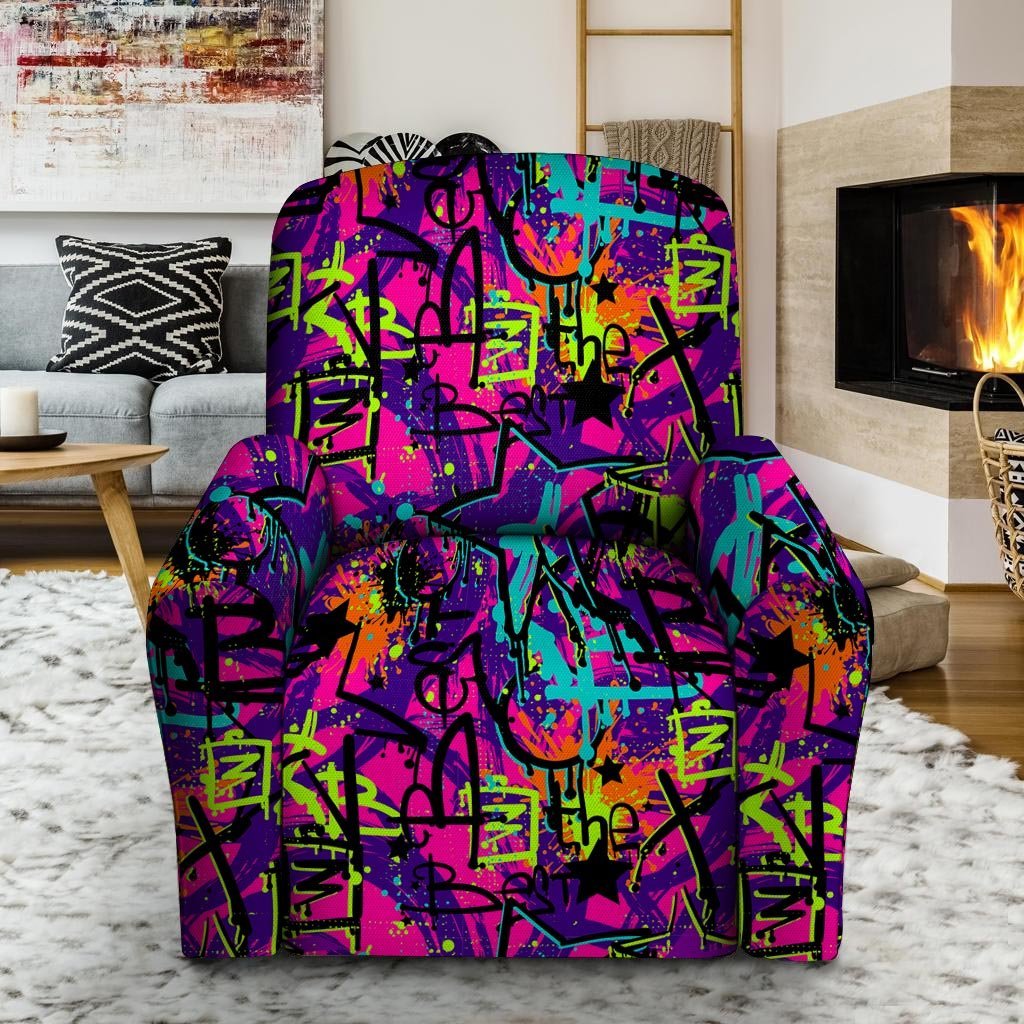 Graffiti Airbrush Print Recliner Cover-grizzshop