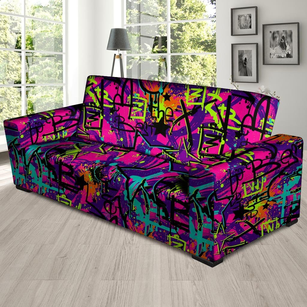 Graffiti Airbrush Print Sofa Cover-grizzshop