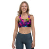 Graffiti Airbrush Print Sports Bra-grizzshop