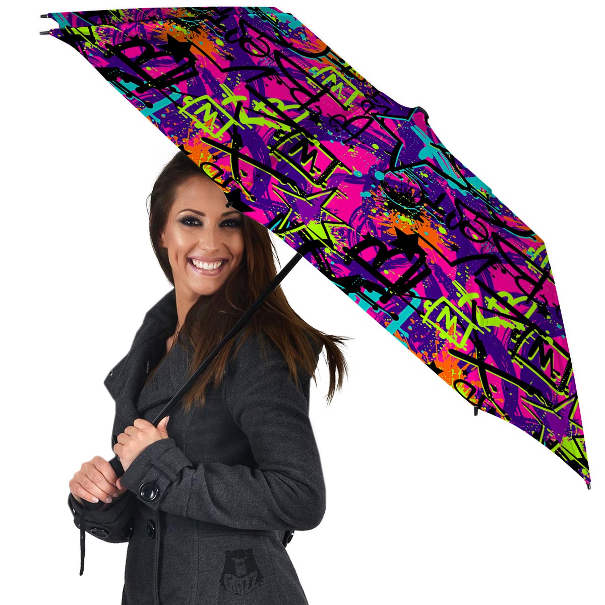 Graffiti Airbrush Print Umbrella-grizzshop