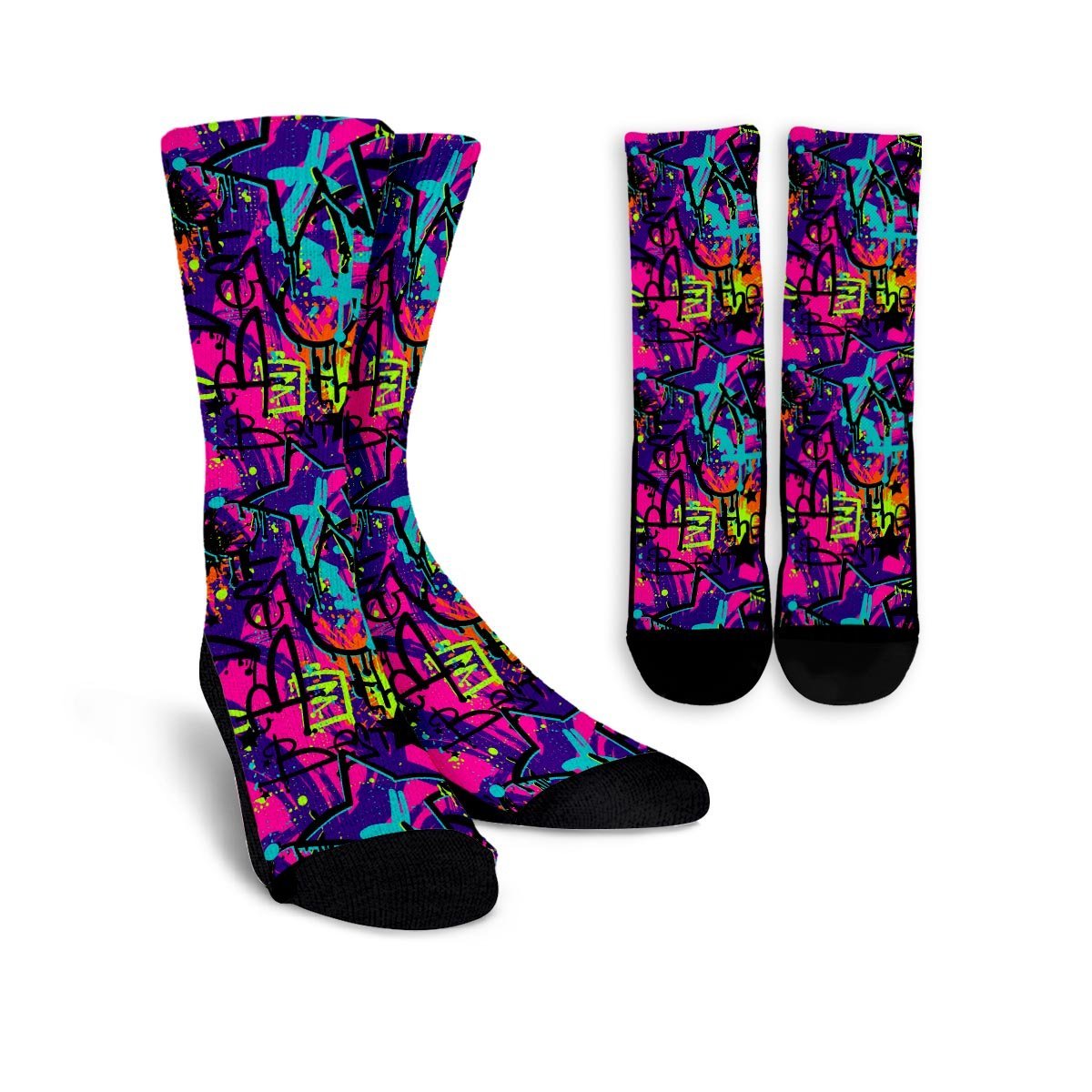 Graffiti Airbrush Print Unisex Socks-grizzshop