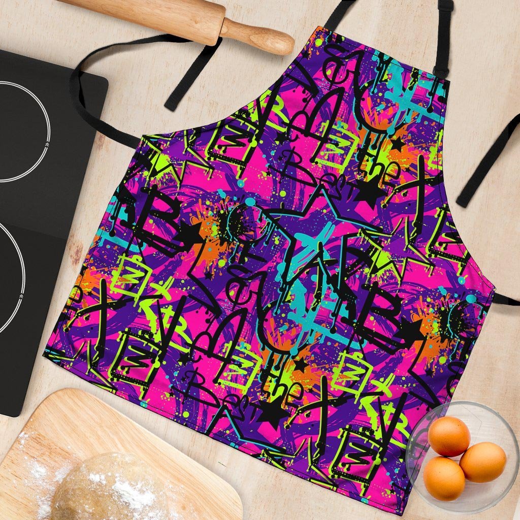 Graffiti Airbrush Print Women's Apron-grizzshop