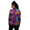 Graffiti Airbrush Print Women's Bomber Jacket-grizzshop