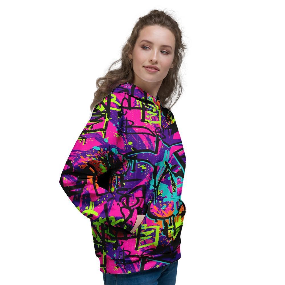 Graffiti Airbrush Print Women's Hoodie-grizzshop